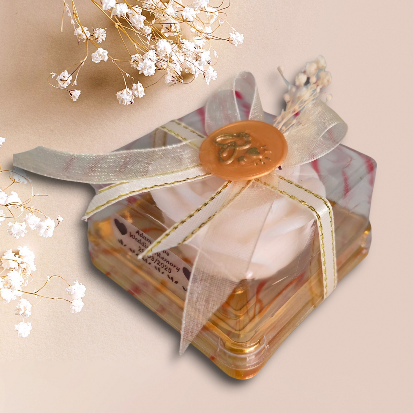Golden Square Wedding Favours