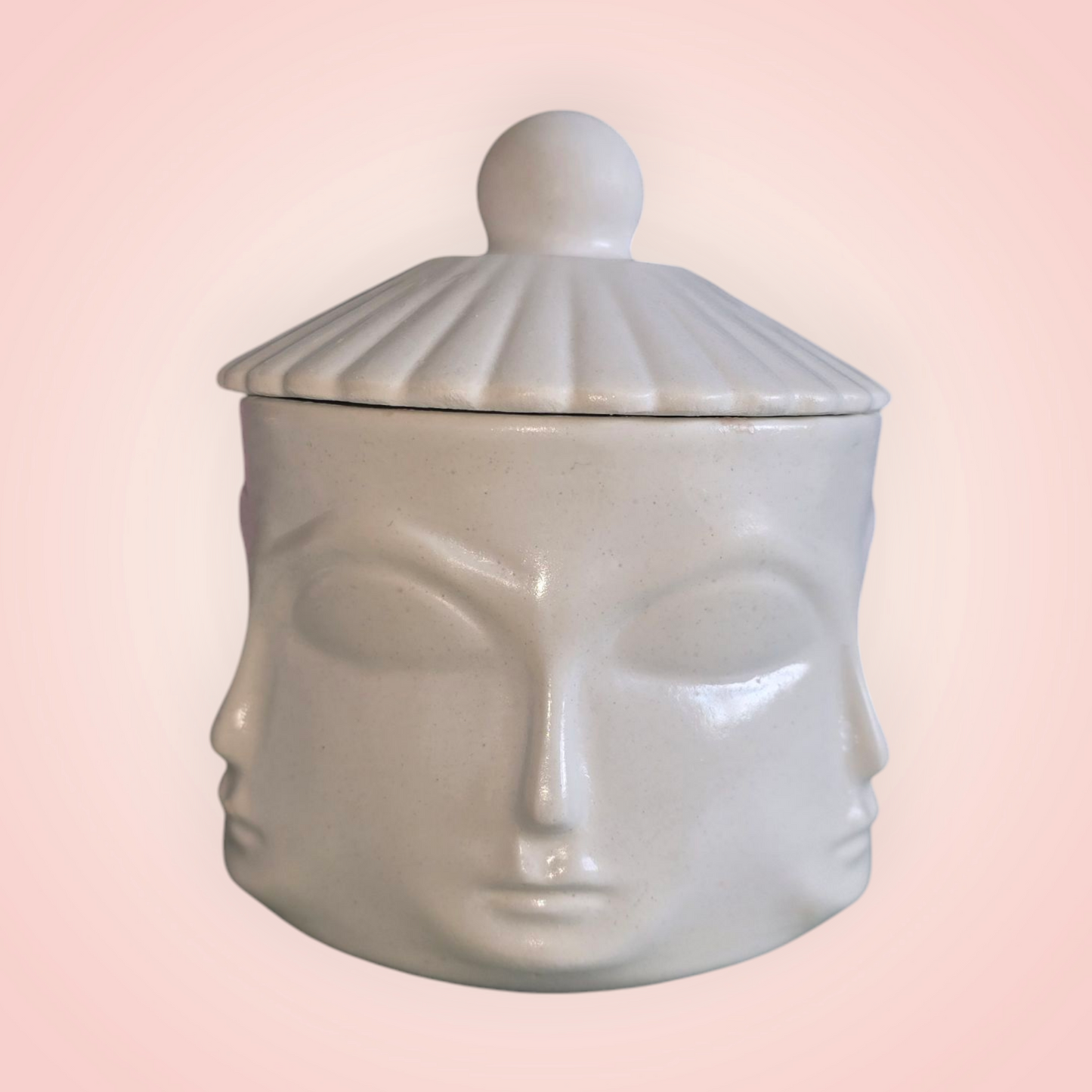 Soy Wax Candle n Dora Maar design candle container with lid.