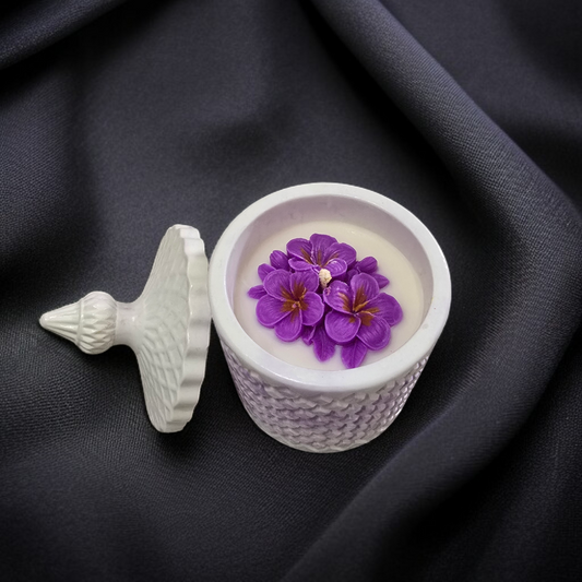 Soy Candle in Elegant Jar – Floral Edition