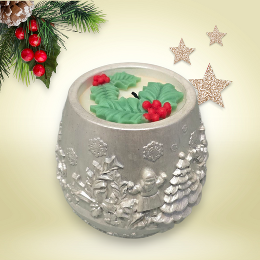 Holly & Berry Christmas Candle